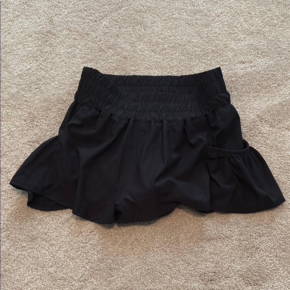 Altar'd State Black Ruffled Skorts